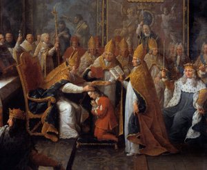 Le couronnement de Louis XV Le roi Louis XV (1710-1774) fut couronné et sacré le 25/10/1722 dans la cathédrale de Reims par l