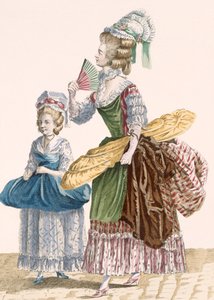 Couturière et son assistante portant des outils de métier, gravé par Dupin, planche n°25 de 