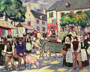 Jour de marché en Bretagne - Pierre de Belay