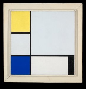 Composition avec jaune, bleu, noir et bleu clair - Piet Mondrian