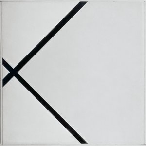 Composition en losange avec deux lignes - Piet Mondrian