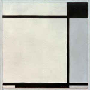 Tableau No.II, avec noir et gris - Piet Mondrian