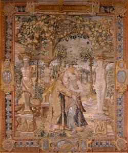 Vertumne embrasse Pomone - Pieter (circle of) Coecke van Aelst