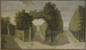 Vue du Bagnio et des allées du bâtiment Comed, Chiswick Villa