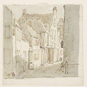 Vue de rue - Pieter Bartholomeusz. Barbiers