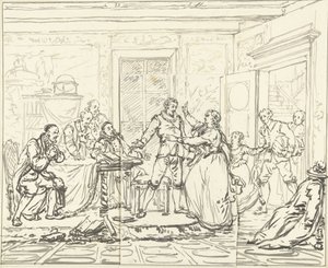 Scène de théâtre de Jacob Simonsz de Rijk