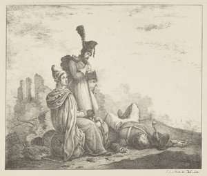 Groupe en deuil près d