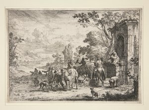 Le sportif au repos près de la fontaine de Neptune