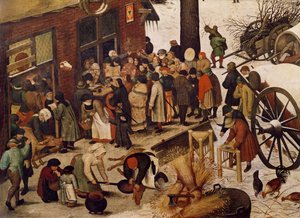 Le recensement à Bethléem (détail) - Pieter Bruegel the Elder