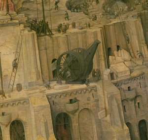 La Tour de Babel, détail des travaux de construction, 1563 (détail) - Pieter Bruegel the Elder