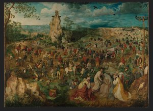 La procession vers le Calvaire - Pieter Brueghel the Elder