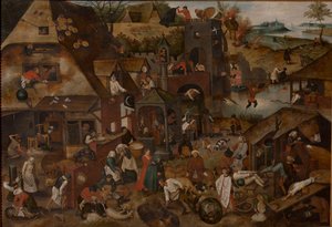 Proverbes flamands, 1607 - Pieter Brueghel the Younger