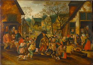 Le joueur de vielle aveugle, vers 1610 - Pieter Brueghel the Younger