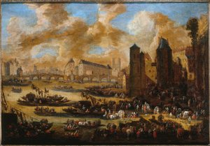 Le Pont-Neuf, la Cité, la Tour et la Porte de Nesle, vers 1650 - Pieter Casteels