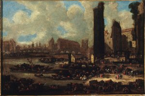Le Pont-Neuf, la Cité, la Tour et la Porte de Nesle, vers 1650 - Pieter Casteels