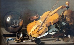 French : Vanitas Still Life with Self-Portrait Vanitas Still Life with Self-Portrait - Pieter Claesz