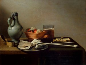 Nature morte avec pipes en terre, 1636
