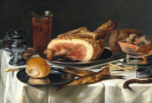 Nature morte avec jambon - Pieter Claesz