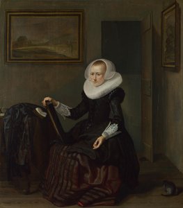 Une femme tenant un miroir, 1625