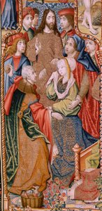 Tapisserie flamande. Série Épisodes de la vie de la Vierge. Les prophéties se réalisent à la naissance du Christ. Première tapisserie de la série. Modèles attribués à Jan von Roome (ou van B - Pieter Coecke van Aelst