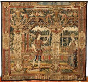 Vertumne et Pomone : Vertumne transformé en tailleur de haies, vers 1550 - Pieter Coecke van Aelst