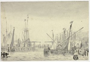 Navires dans le port - Pieter Coopse