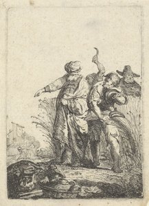 Ruth glane dans le champ de Boaz - Pieter Cornelisz. Verbeeck (possibly)