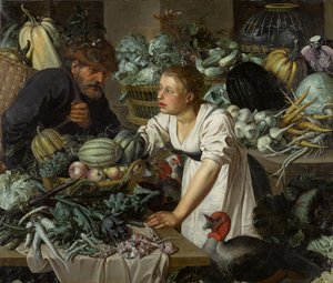 Nature morte avec deux figures - Pieter Cornelisz. van Rijck
