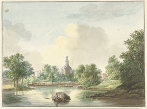 La Porte Hogerwoerd à Leyde vue depuis le Singel - Pieter Gerardus van Os