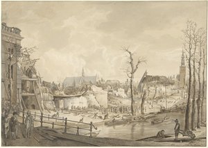 Ruines sur le côté nord du Steenschuur après l