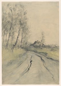 Chemin de campagne - Pieter H.J.J. Ras (signed by artist)