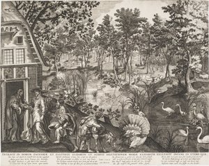 La Visitation dans un paysage boisé - Pieter II de Jode