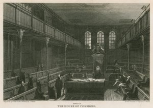Intérieur de la Chambre des communes, Westminster, Londres