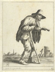 Mendiant lépreux (Mendiants et paysans) - Pieter Jansz Quast