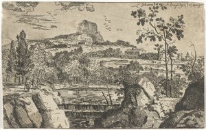 Paysage montagneux avec cascade