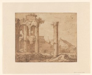 Le Forum de Nerva à Rome, vu depuis le Temple de Minerve - Pieter Lastman