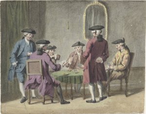 Hommes jouant aux cartes à l