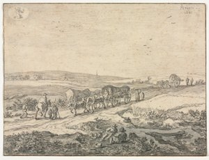 Août : Paysage avec chariots - Pieter Molyn