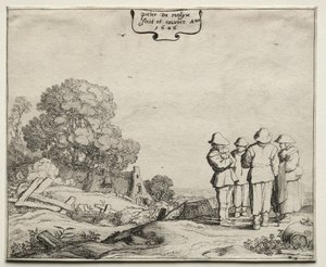 Paysage avec quatre paysans conversant, 1626 - Pieter Molyn