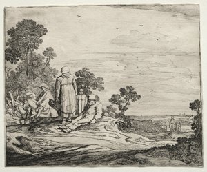 Paysage avec paysans, 1626