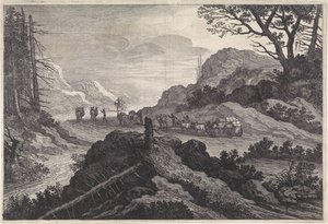 Ânes de bât sur une route - Pieter Nolpe