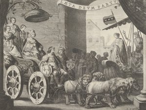 Planche 5a : Marie de Médicis en Berecynthia, de Caspar Barlaeus, Medicea Hospes, 1638 - Pieter Nolpe