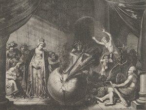 Planche 9 : Allégorie sur la discorde en France, de Caspar Barlaeus, Medicea Hospes, 1638