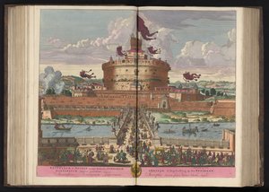 Château Saint-Ange sur le Tibre à Rome (Castellum S. Angeli) - Pieter Schenk (I)