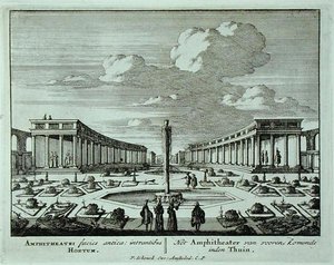 Amphithéâtre classique dans un jardin, de 