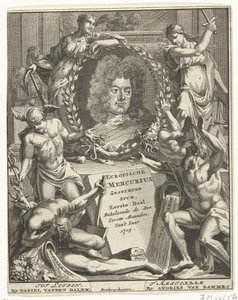 Page de titre du Mercure européen, 1705 - Pieter Sluyter