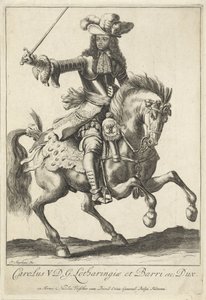 Portrait équestre de Charles V Léopold, duc de Lorraine - Pieter Stevens (vermeld in 1689)