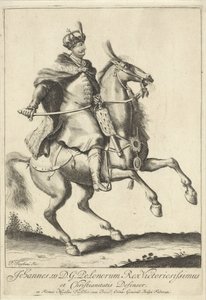 Portrait équestre du roi Jean III Sobieski de Pologne - Pieter Stevens (vermeld in 1689)