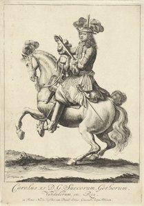 Portrait équestre du roi Charles XI de Suède - Pieter Stevens (vermeld in 1689)