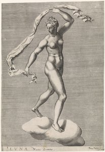 Diane en tant que Luna sur un nuage (Luna Noctis Domina, Les sept planètes)